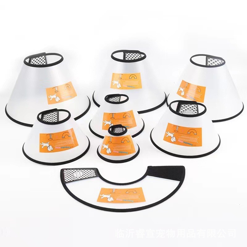 Colarinho de proteção para animais de estimação de tamanho múltipla Colarinho Elizabeth de plástico para cães com borda macia