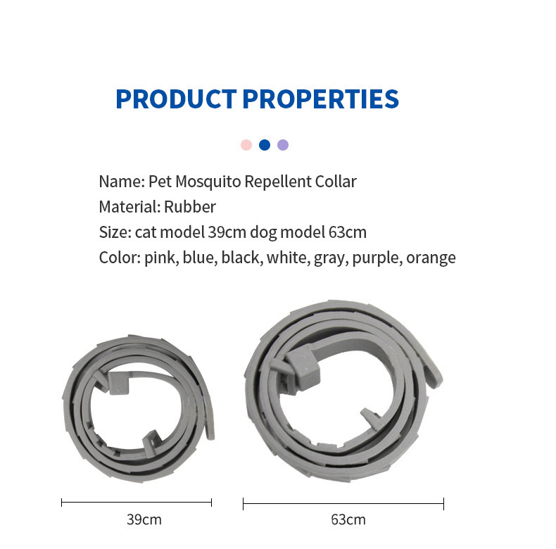 Silicone Pet Collars Solid Anti Flea And Tick Collar For Dogs And Cats