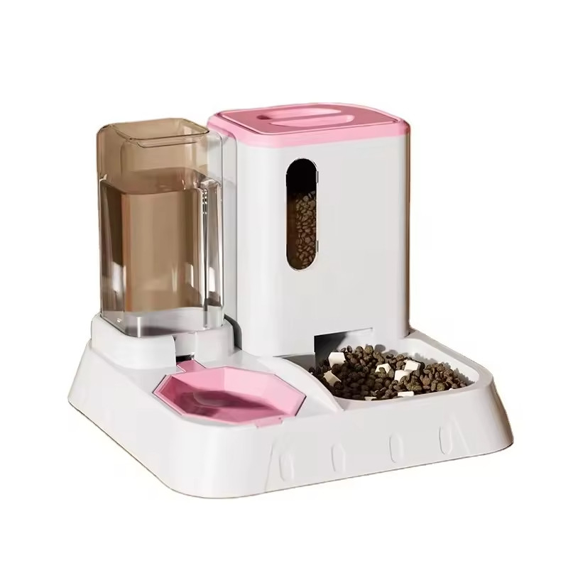 Outdoor 2 In 1 Pet Feeder Automatic Food And Water Dispenser Non Slip Eco Friendly