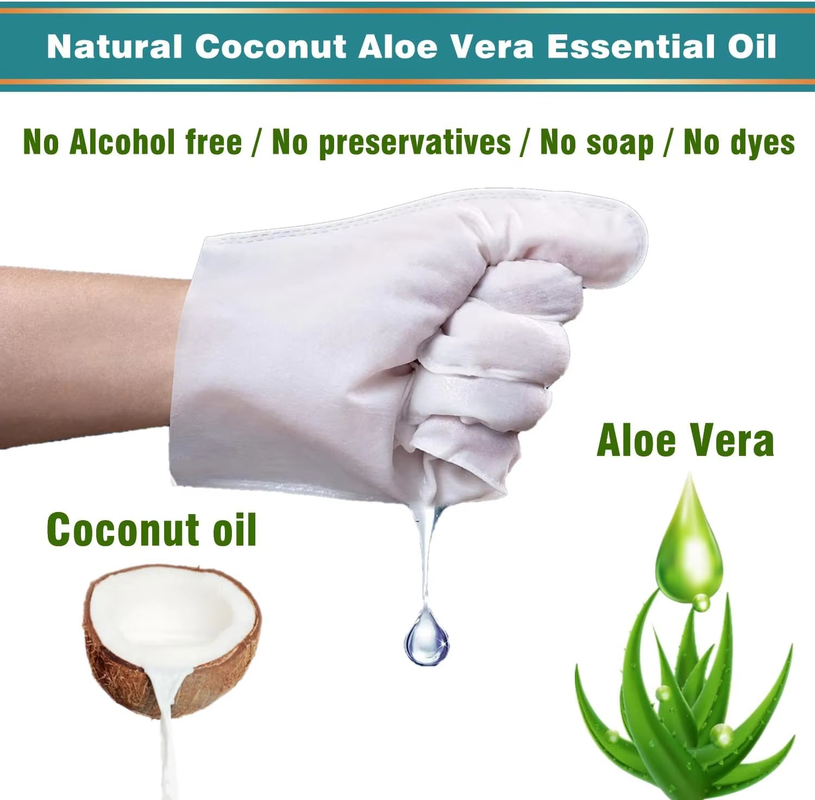 Convenient Pet Wipe Gloves Non Woven Dog Wipes Gloves Portable Safe Gentle Ingredients