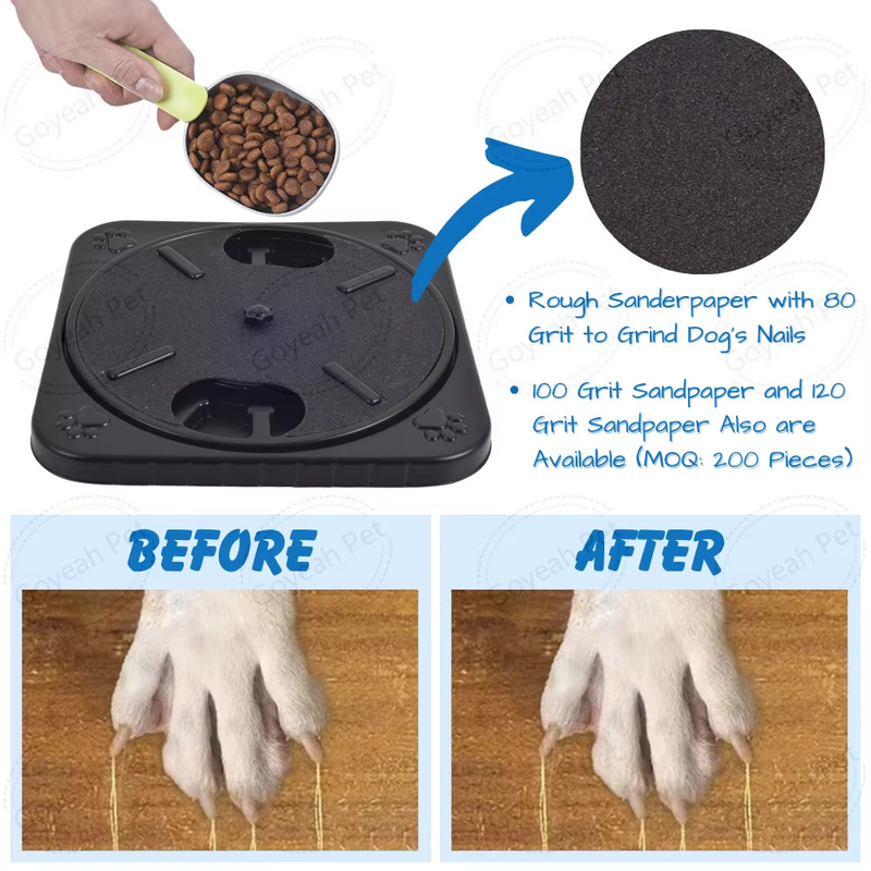 Rubber Pet Training Products 3 In 1 Dog Food Puzzle Toys Dog Nail File Scratch Board