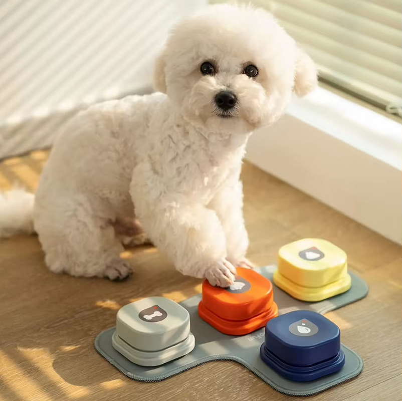 Customized Dog Communication Buttons Square Voice Recording Buttons For Dogs