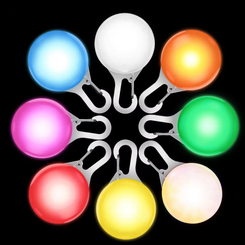 Customized Flashing Dog Collar Tags Red / Blue / Yellow / Green Flashing Safety Lights For Dogs