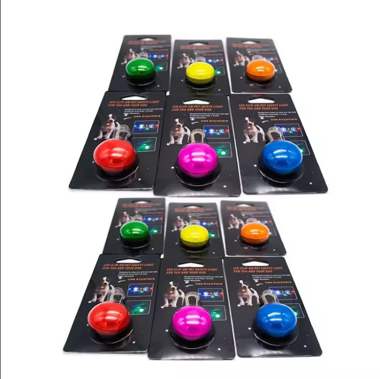 Customized Flashing Dog Collar Tags Red / Blue / Yellow / Green Flashing Safety Lights For Dogs