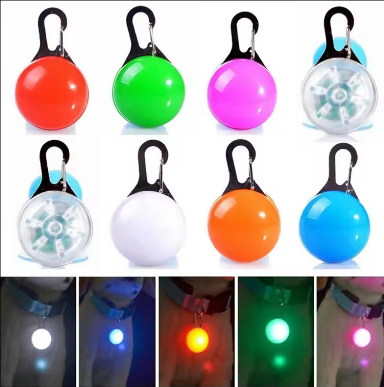 Customized Flashing Dog Collar Tags Red / Blue / Yellow / Green Flashing Safety Lights For Dogs