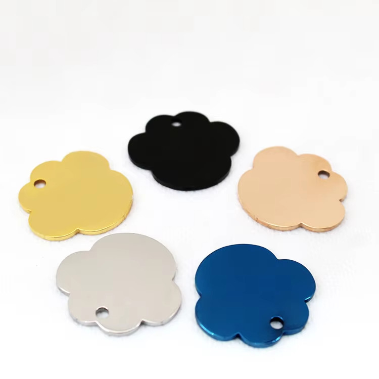 Blank Stainless Steel Dog Tags Customized Engraved Dog Collar Tags