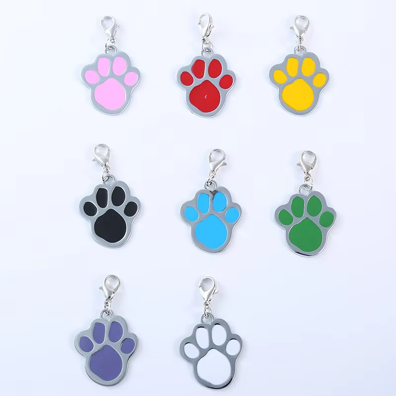 OEM / ODM Stainless Steel Pet Tags Paw Shape Dog Identity Tags