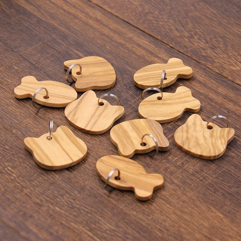Laser Engrave Puppy ID Tags Wooden Puppy Name Tag For Collar