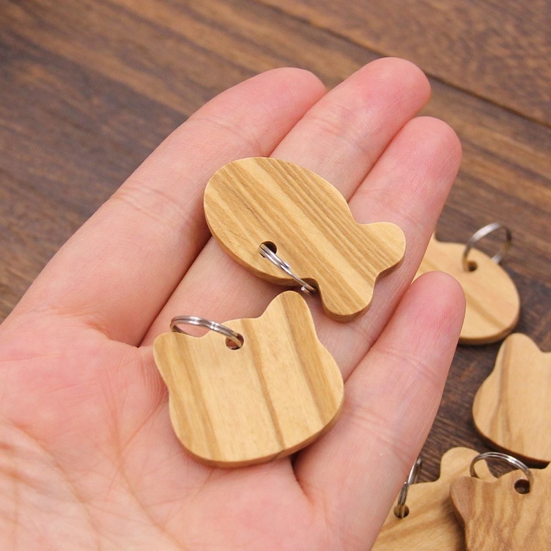 Laser Engrave Puppy ID Tags Wooden Puppy Name Tag For Collar