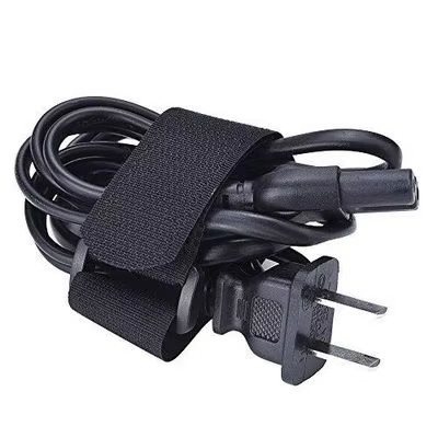 Black Hook And Loop Cable Straps Nylon Self Gripping Straps Reusable For USB Cables